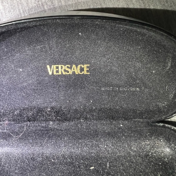 Versace Medusa Head Embossed Leather Sunglasses Case - Picture 6 of 6